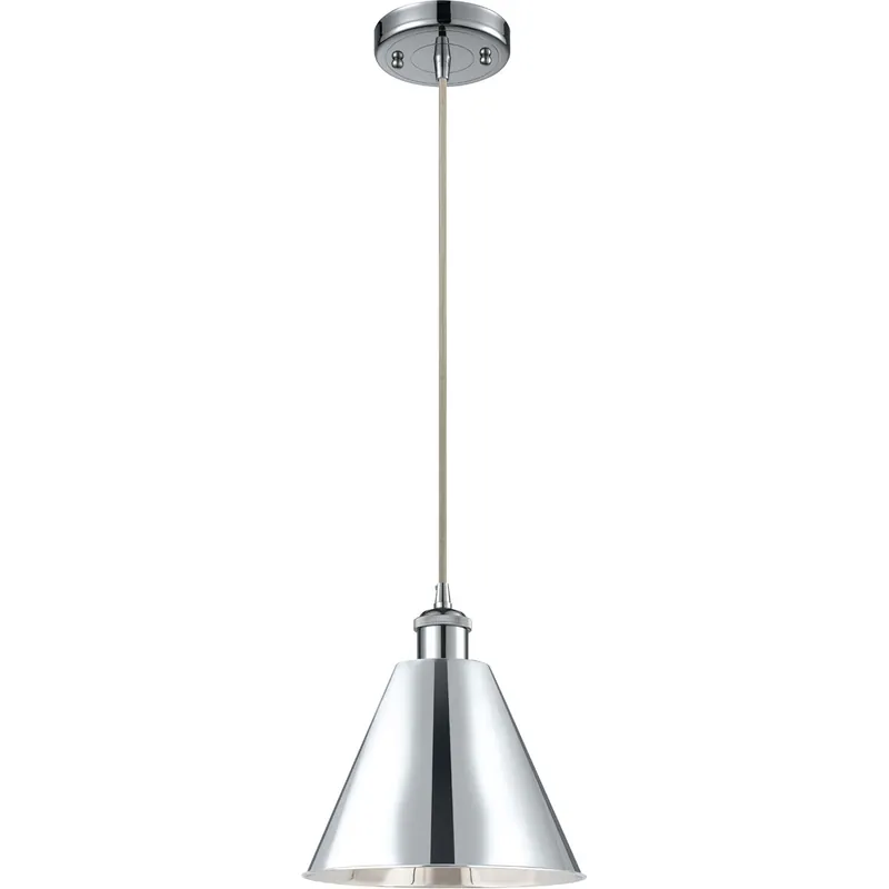Ballston Cone 1 Light 12 inch Polished Chrome Mini Pendant Ceiling Light Reduced Price