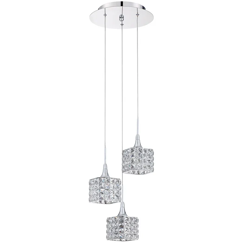 While Supplies Last Shimera 3 Light 11 inch Chrome Pendant Ceiling Light
