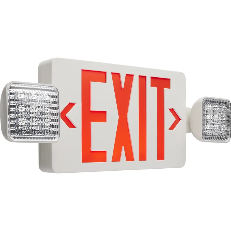 Handmade Edgewood LED 19 inch White Exit & Emergency Ceiling Light