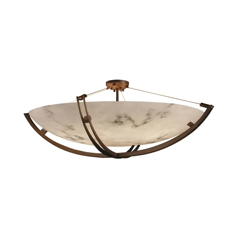 Don’t Miss Out LumenAria LED 69 inch Dark Bronze Semi-Flush Ceiling Light
