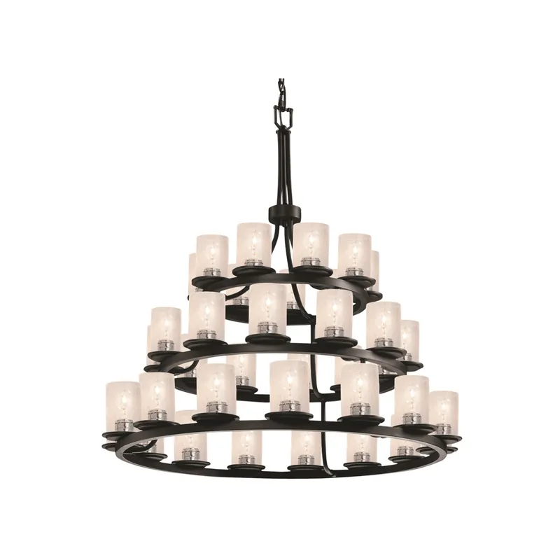 Fusion LED 42 inch Matte Black Chandelier Ceiling Light Place Order