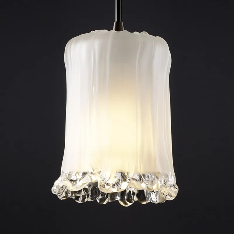 Worldwide Shipping Veneto Luce 1 Light 5 inch Dark Bronze Pendant Ceiling Light in White Frosted (Veneto Luce), Cylinder with Rippled Rim