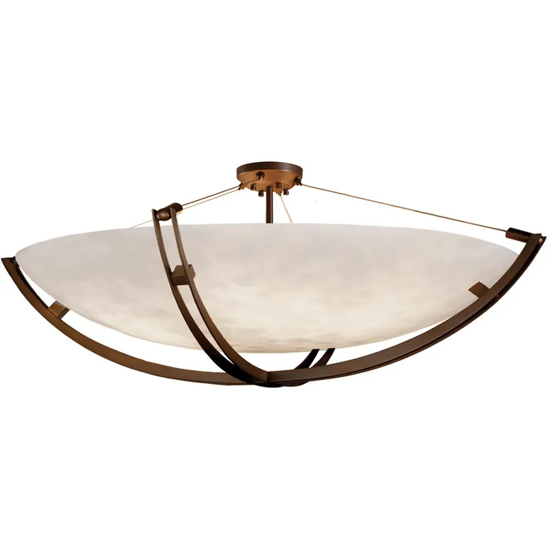 Brand New Clouds LED 69 inch Dark Bronze Semi-Flush Ceiling Light