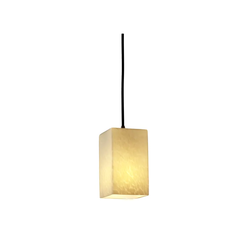 Fusion 1 Light 4 inch Antique Brass Pendant Ceiling Light in Black Cord, Droplet, Square with Flat Rim, Incandescent Bargain