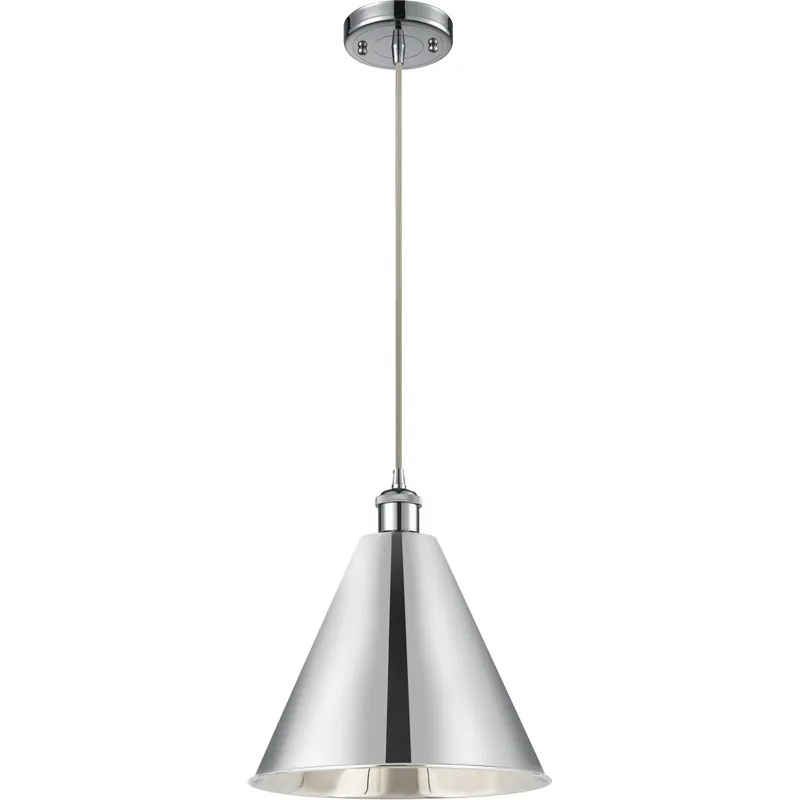 Shop Now Ballston Cone 1 Light 16 inch Polished Chrome Mini Pendant Ceiling Light