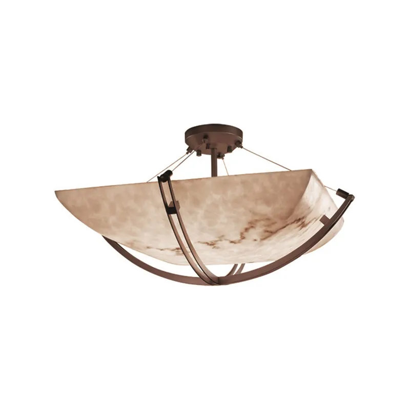LumenAria LED 55 inch Dark Bronze Semi-Flush Ceiling Light Save Now