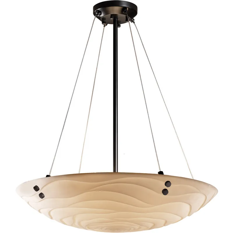 Porcelina LED 63 inch Matte Black Pendant Ceiling Light Fan Favorite