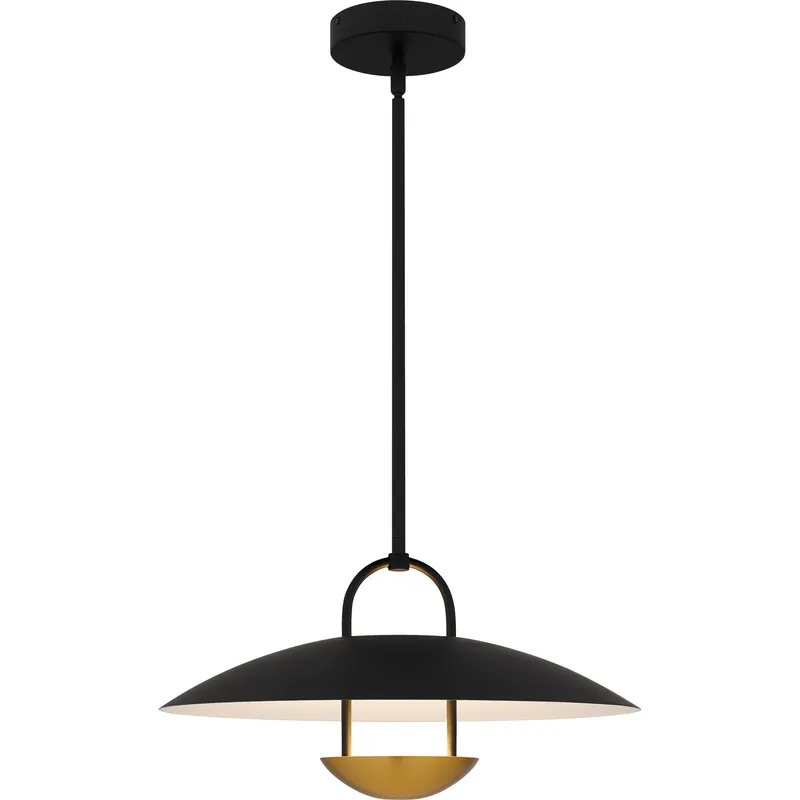 Next Day Delivery Bingham LED 18 inch Matte Black Pendant Ceiling Light, Large