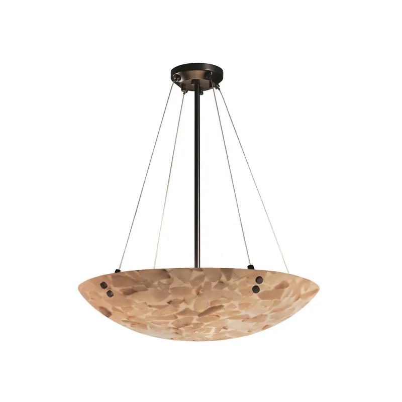 Best Price Alabaster Rocks LED 63 inch Matte Black Pendant Ceiling Light