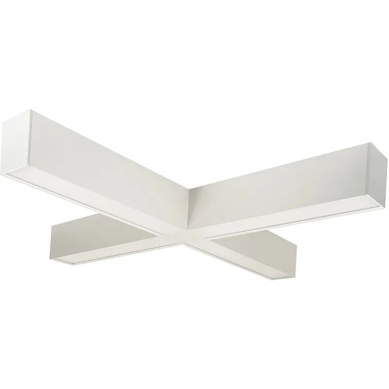 Express Delivery L-Line 2.75 inch White LED Indirect/Direct Linear Ceiling Light, X-Shaped, Selectable CCT