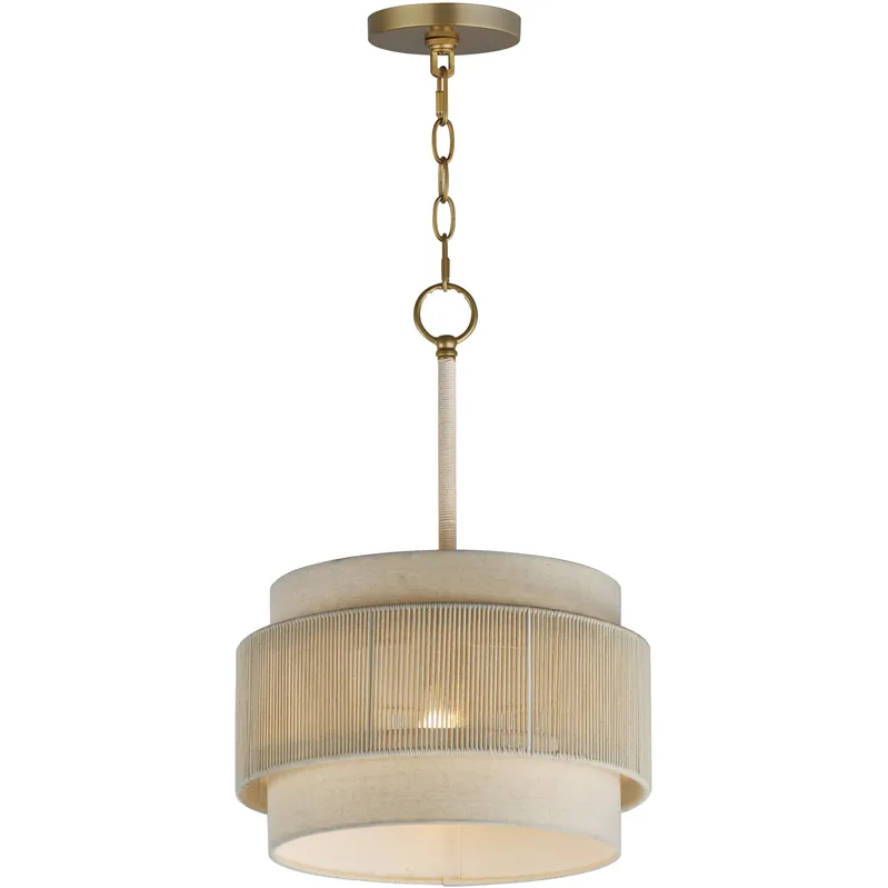 Hot Picks Seacliff 1 Light 14 inch Natural Aged Brass Single Pendant Ceiling Light