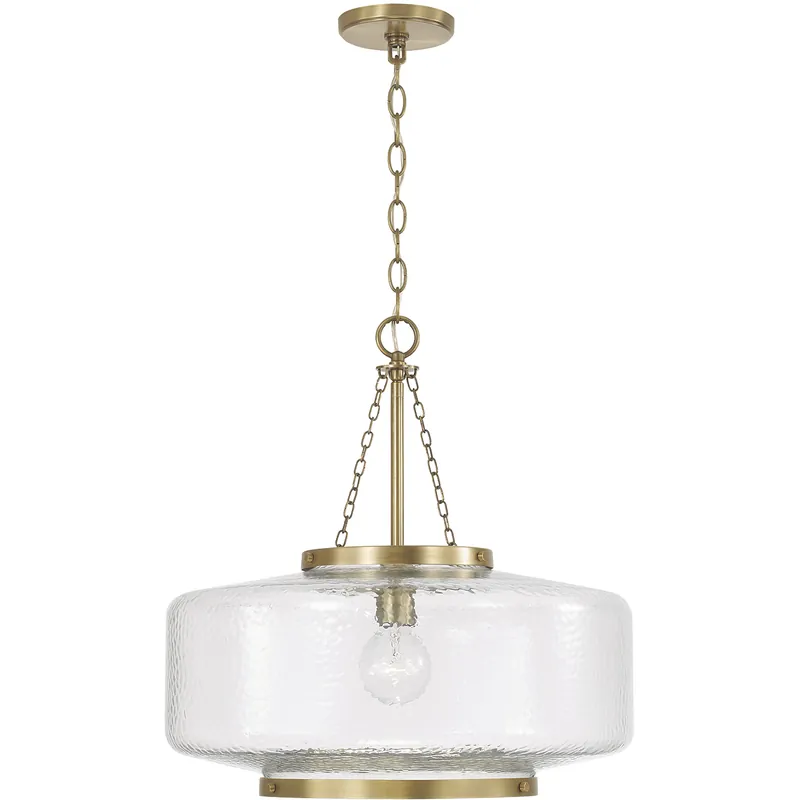 Best Price Landon 1 Light 19.75 inch Aged Brass Pendant Ceiling Light