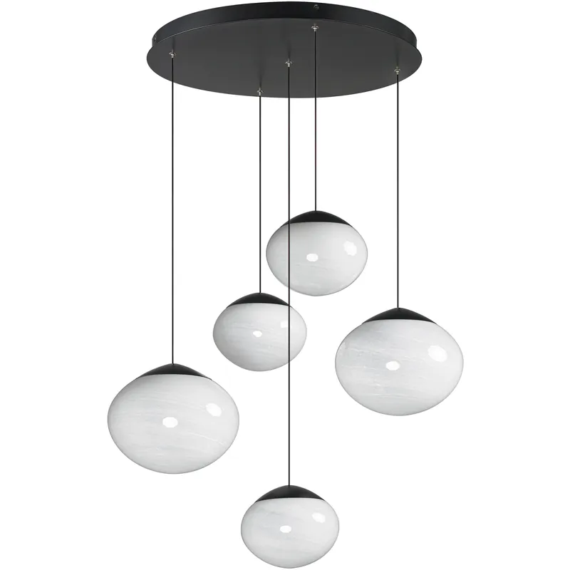 Limited Edition Nimbus LED 26.25 inch Black Multi-Light Pendant Ceiling Light in White Cirrus