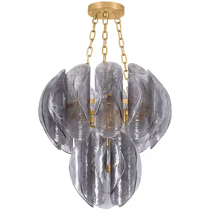 Hot Deal Anatase 5 Light 24 inch Vintage Gold Leaf Chandelier Ceiling Light