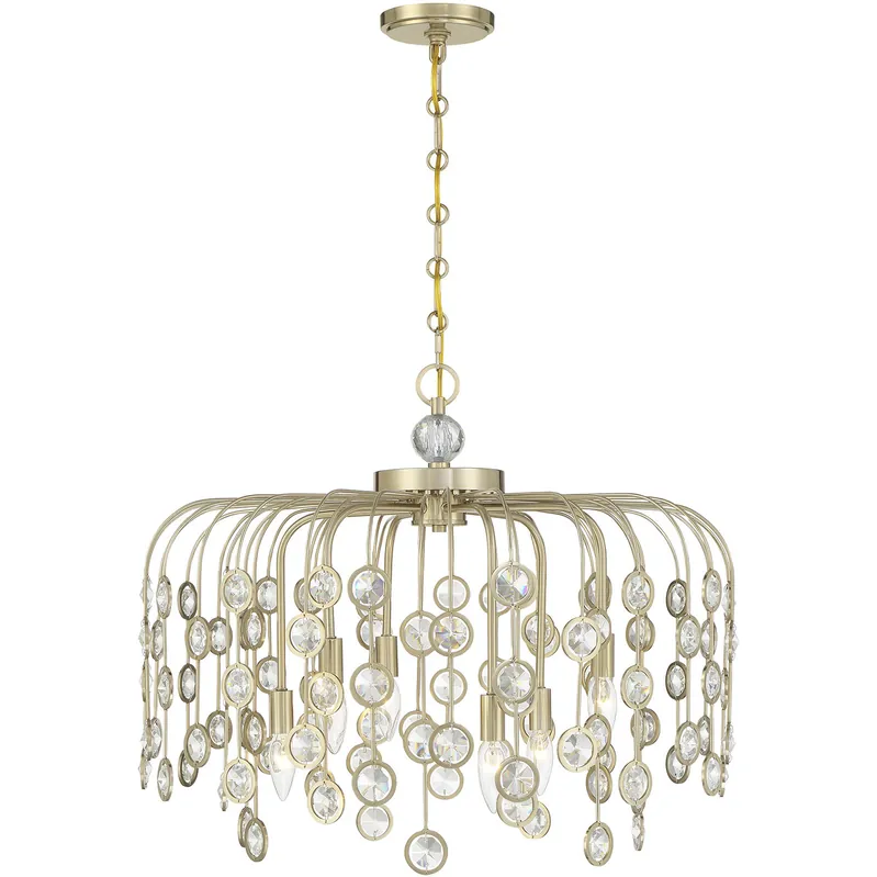 Get Yours Irina 6 Light 26 inch Noble Brass Chandelier Ceiling Light