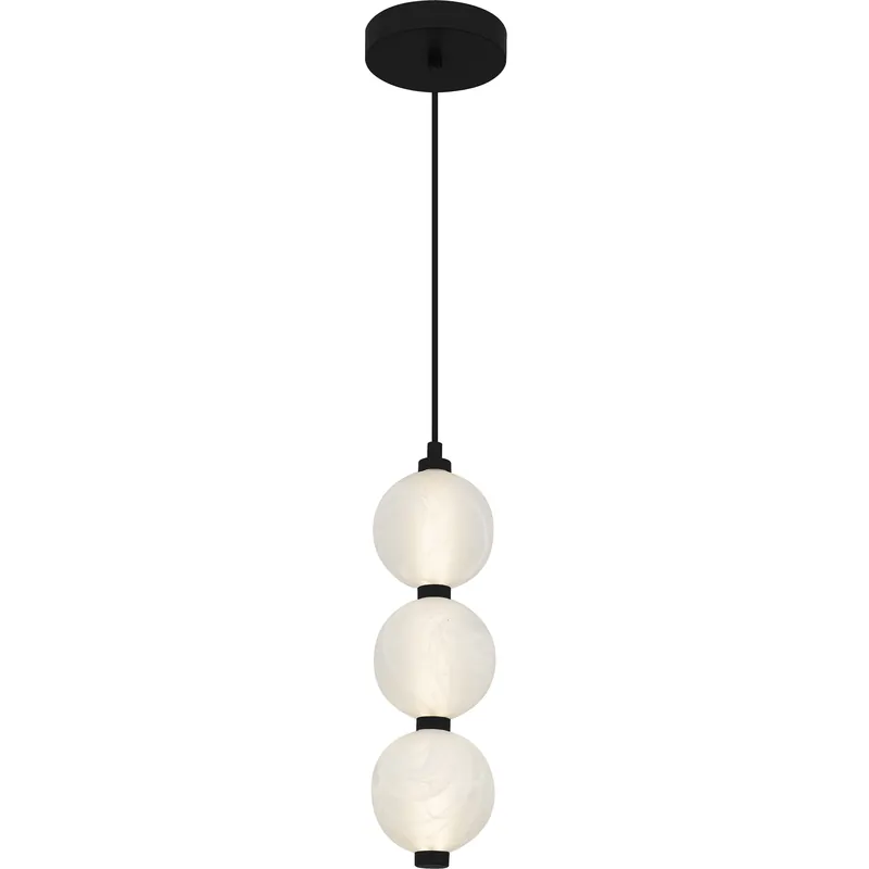 Clarendon LED 5.25 inch Matte Black Mini Pendant Ceiling Light, Small Reduced Price