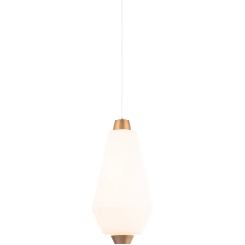 Amelia LED 7 inch Aged Brass Mini-Pendant Ceiling Light, dweLED Clearance