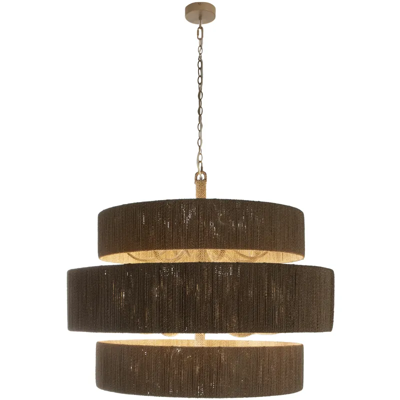 Ellington 15 Light 44.25 inch Natural Seagrass Chandelier Ceiling Light Money Back Guarantee