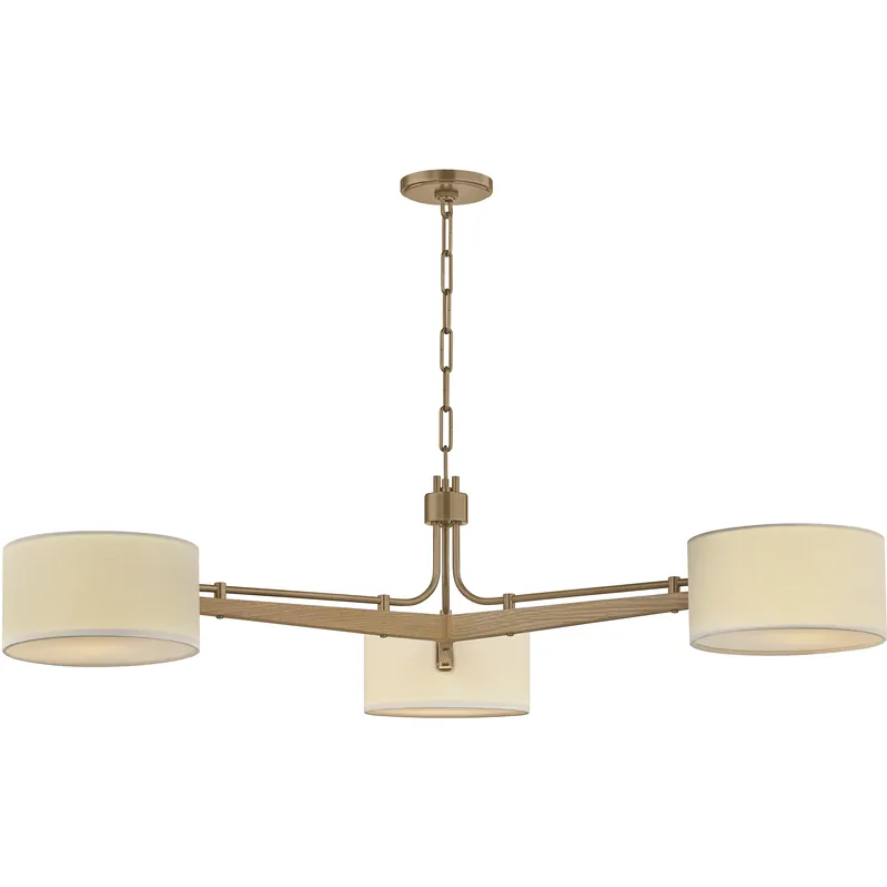 Mailo 3 Light 49.75 inch Patina Brass Chandelier Ceiling Light Markdown