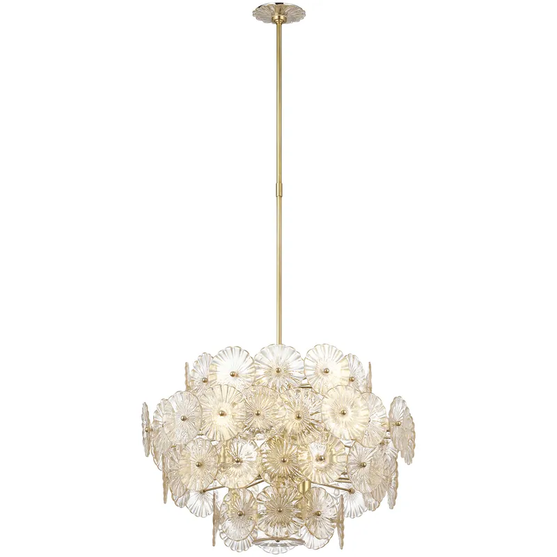 Julie Neill Gianna LED 24 inch Hand-Rubbed Antique Brass Chandelier Ceiling Light Direct From Factory