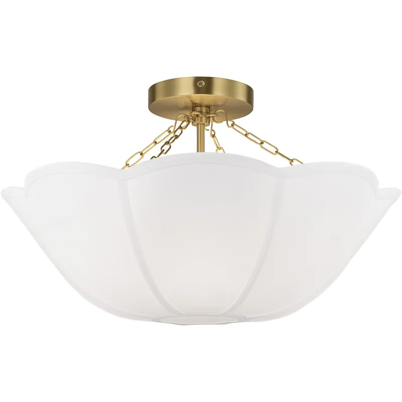 Discount AH by Alexa Hampton Stassi 2 Light 18.5 inch Burnished Brass Semi-Flush Mount Ceiling Light
