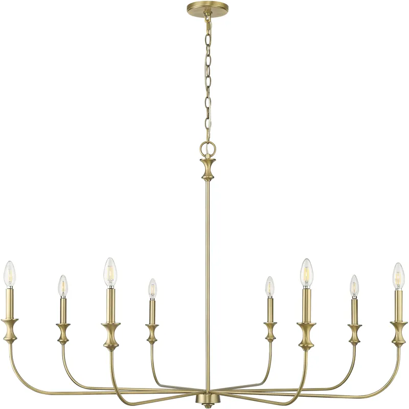 Savanne 8 Light 47.5 inch Vintage Brass Chandelier Ceiling Light While Supplies Last