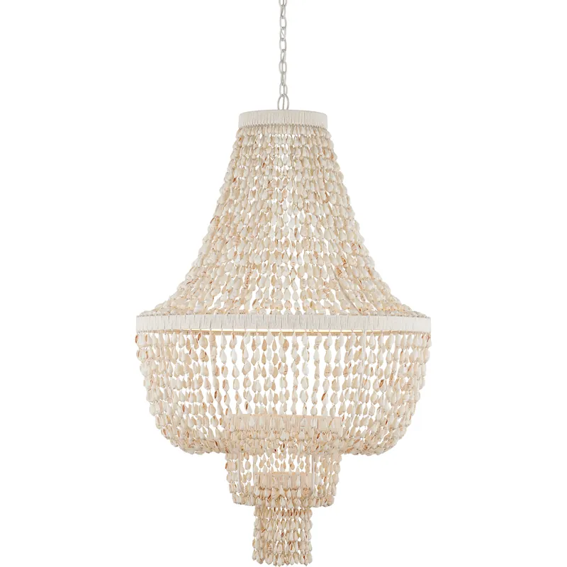 Cybele LED 35.5 inch Natural/Pearlized White/White Chandelier Ceiling Light Cheap