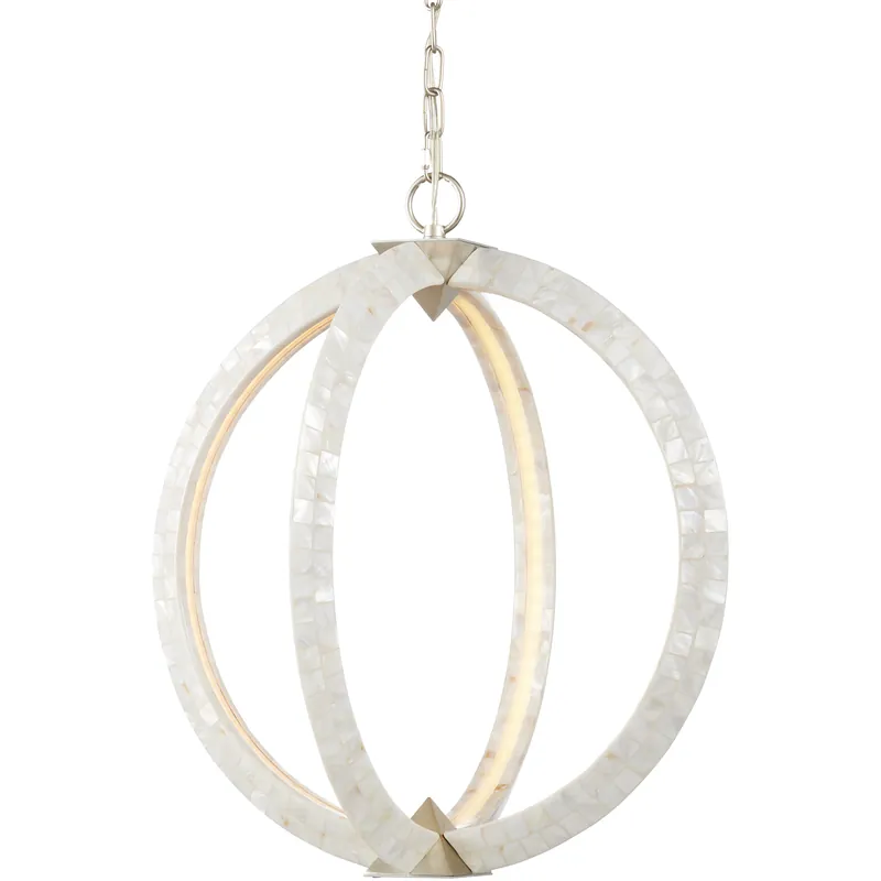 Limited Edition Arietta LED 20 inch Pearl/Silver Chandelier Ceiling Light