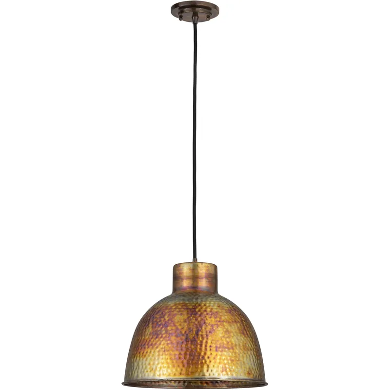Professional Grade Charita 1 Light 14 inch Burnt Copper Pendant Ceiling Light