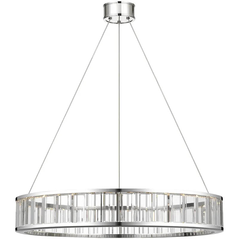 Grab Now Chapman & Myers Iterna LED 30 inch Polished Nickel Ring Chandelier Ceiling Light