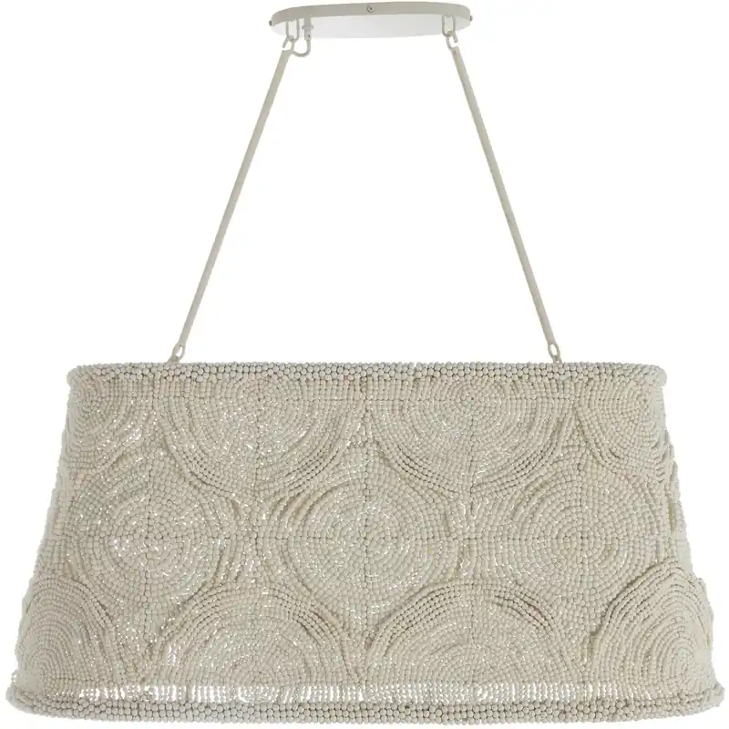 Angelina 4 Light 49 inch Winter White / Natural Chandelier Ceiling Light Instant Buy