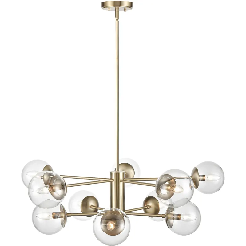 Special Discount Avell 10 Light 36 inch Modern Gold Chandelier Ceiling Light