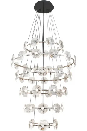 Ziva Celestia 57 inch 4.00 watt Chrome Chandelier Ceiling Light, 6 Tier Limited Time