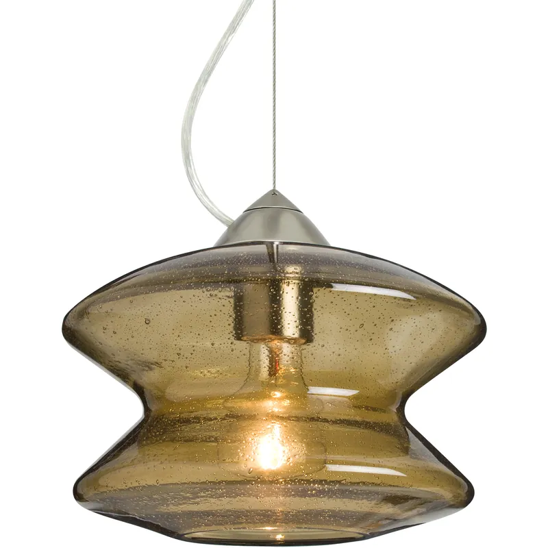 Zen 1 Light Satin Nickel Cable Pendant Ceiling Light Must Have