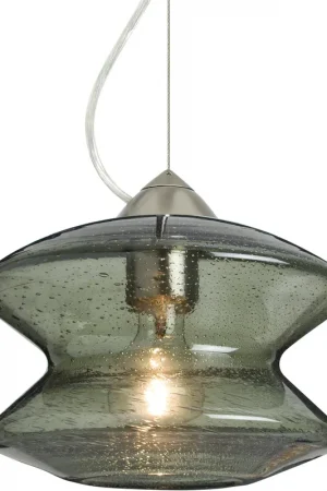Zen 1 Light Satin Nickel Cable Pendant Ceiling Light Must Have