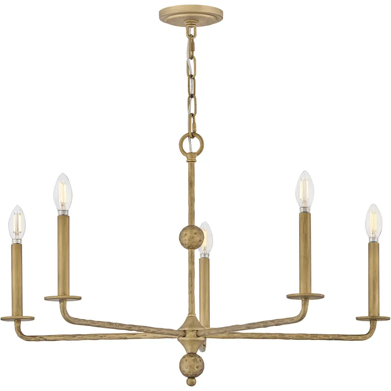 Ansel 5 Light 32 inch Burnished Gold Chandelier Ceiling Light Shop Now