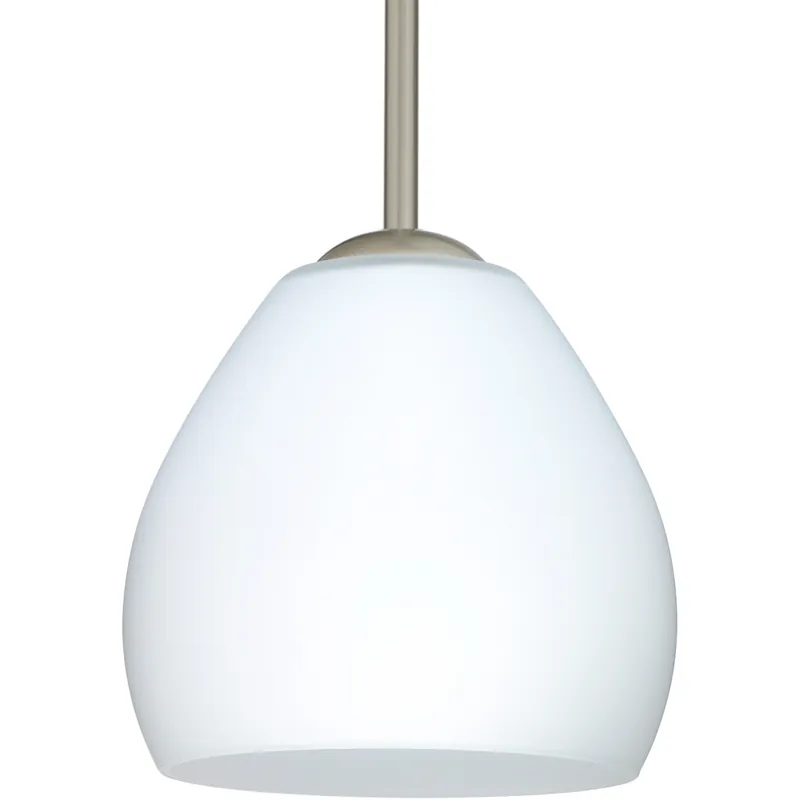 Bolla 1 Light Satin Nickel Stem Pendant Ceiling Light Reduced Price