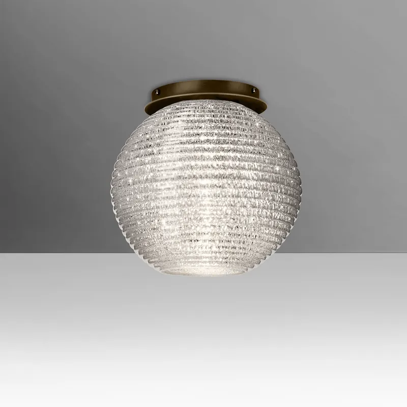 Affordable Kristall 8 LED 10 inch Bronze Semi-Flush Mount Ceiling Light