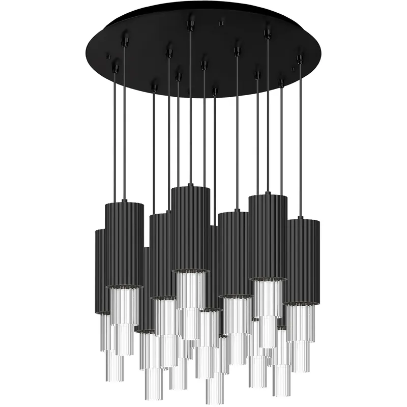 Alora Mood Bordeaux LED 24.13 inch Matte Black Multi Pendant Ceiling Light Reduced Price