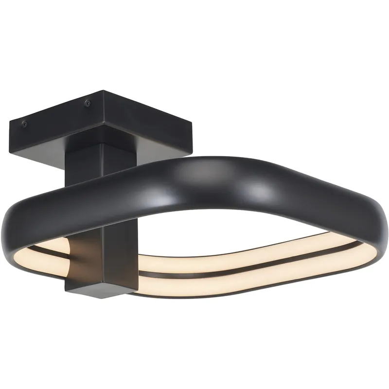 Fast Shipping Rave LED 20 inch Matte Black Flush Mount Ceiling Light