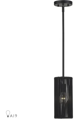 Acordia 1 Light 5.13 inch Black Mini Pendant Ceiling Light Free Returns