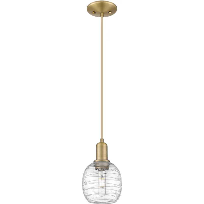 Original Arcadia Belfast 1 Light 6 inch Brushed Brass Mini Pendant Ceiling Light