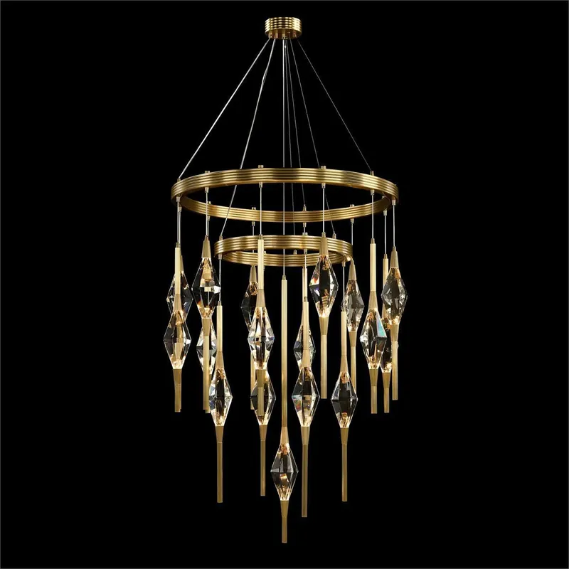 Limited Edition Sprezzatura 17 Light 36 inch Honey Brass Chandelier Ceiling Light