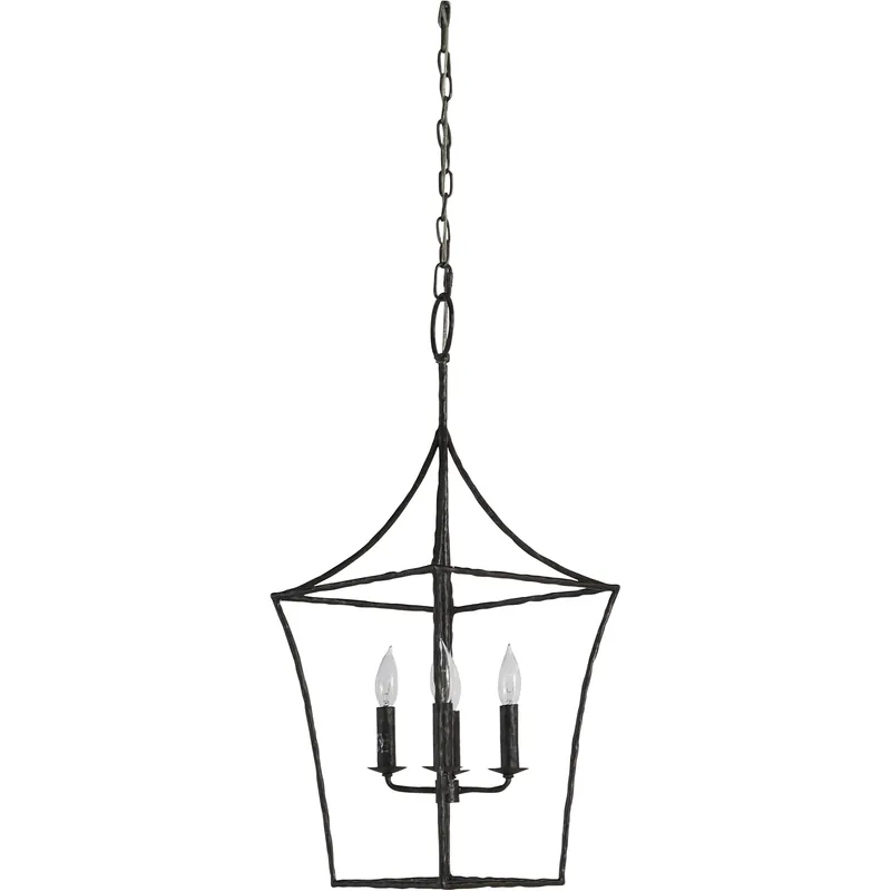 Reduced Price Clover 4 Light 12.5 inch Black Forged Iron Pendant Ceiling Light