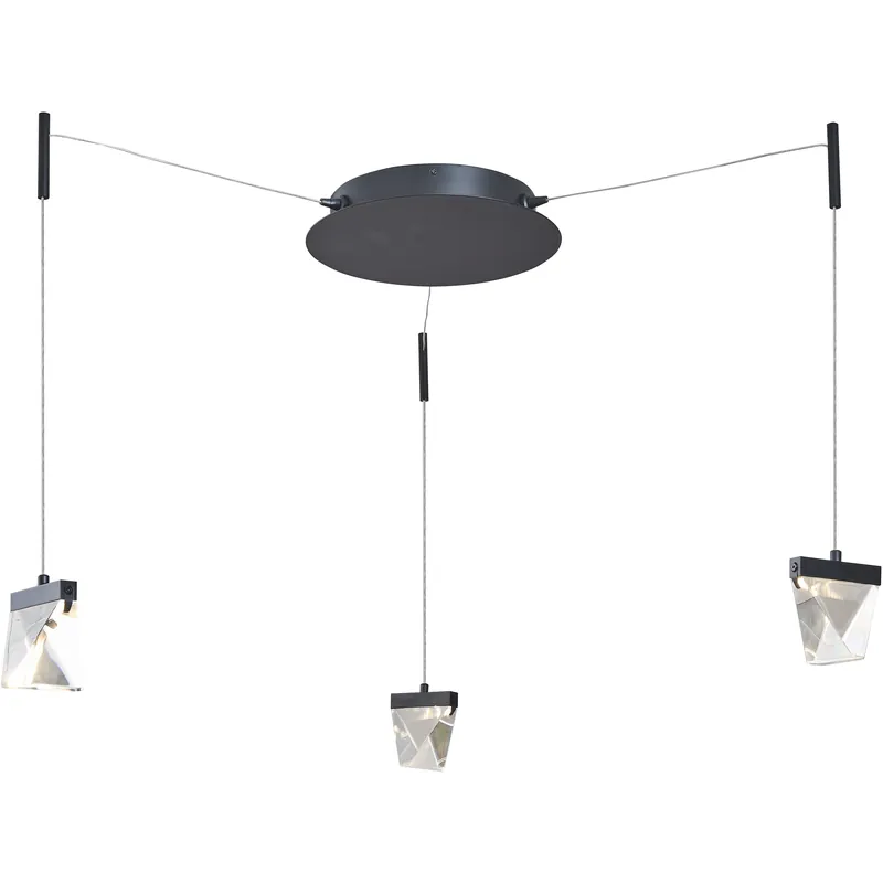 Atlas LED 12.2 inch Matte Black Pendant Ceiling Light Free Returns