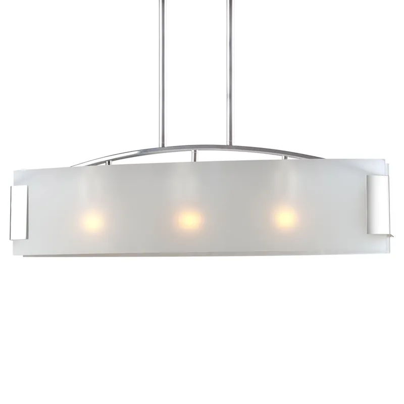 Signature 3 Light 32 inch Brushed Nickel Island Pendant Ceiling Light Reduced Price