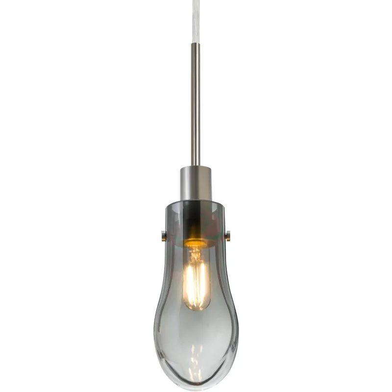 Wish 1 Light Satin Nickel Pendant Ceiling Light Professional Grade