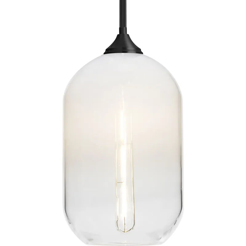 Omega 12 1 Light Black Stem Pendant Ceiling Light Crafted
