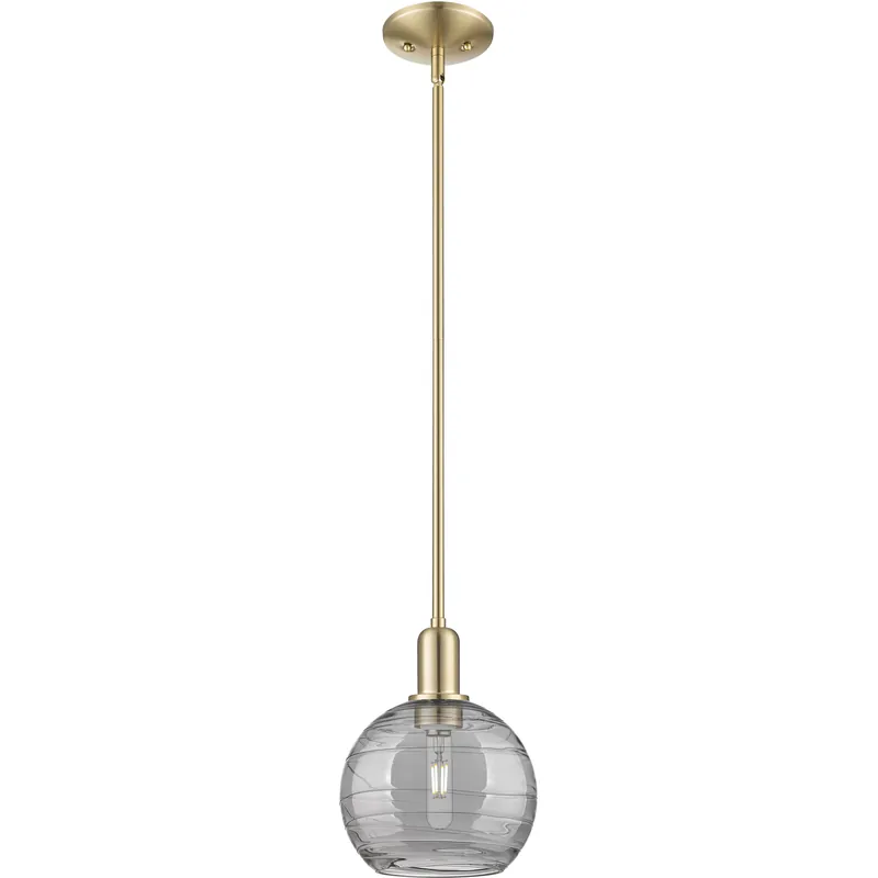 Arcadia Athens Deco Swirl 1 Light 8 inch Champagne Bronze Mini Pendant Ceiling Light While Supplies Last