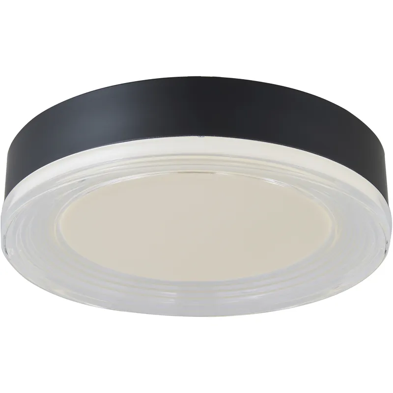Super Sale Waves LED 12 inch Matte Black Flush Mount Ceiling Light